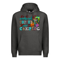 Charcoal Heather weekend coffee and camping Premium Hoodie - AdoDesignShop