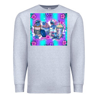 Heather Grey stitch coffee cups Premium Sweatshirt - Zillion Design Studio