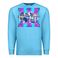 Ocean Blue stitch coffee cups Premium Sweatshirt - Zillion Design Studio