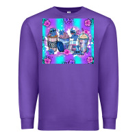 Purple stitch coffee cups Premium Sweatshirt - Zillion Design Studio