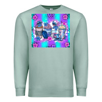 Seafoam stitch coffee cups Premium Sweatshirt - Zillion Design Studio