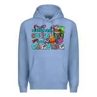 Colony Blue weekend coffee and camping Premium Hoodie - AdoDesignShop