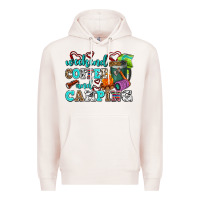 Pale Pink weekend coffee and camping Premium Hoodie - AdoDesignShop
