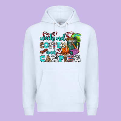Weekend Coffee And Camping Premium Hoodie Designed By Adodesignshop