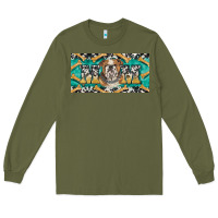 Army Green english bulldog mom  license plate template Long Sleeve Tee - BarkalooDesign