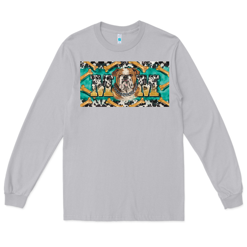 English Bulldog Mom  License Plate Template Long Sleeve Tee by BarkalooDesign | Teevron