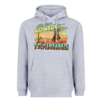 Heather Grey cowboy in training Heavyweight Hoodie - texasbilliewilder