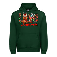 Forest Green love christmas reindeer Urban Hoodie - Jasminsmagicworld