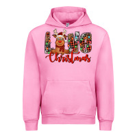 Fuchsia Pink love christmas reindeer Urban Hoodie - Jasminsmagicworld