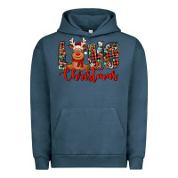 Pigment Midnight Navy love christmas reindeer Urban Hoodie - Jasminsmagicworld