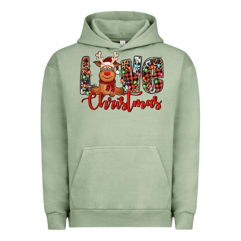 Love Christmas Reindeer Urban Hoodie by Jasminsmagicworld | Teevron