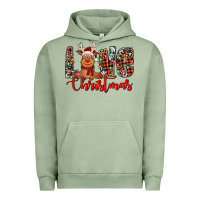 Pigment Oil Green love christmas reindeer Urban Hoodie - Jasminsmagicworld