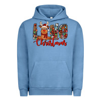 Pigment Pebble Blue love christmas reindeer Urban Hoodie - Jasminsmagicworld