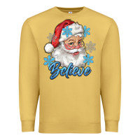 Antique Gold santa blue believe Premium Sweatshirt - RanaPortraitStore
