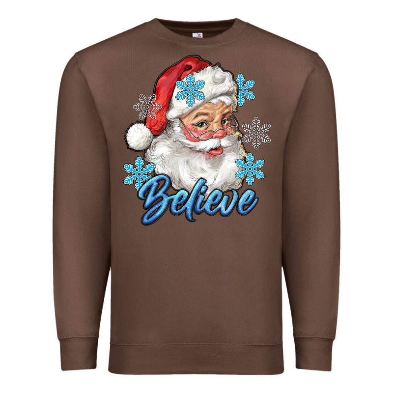 Santa Blue Believe Premium Sweatshirt by RanaPortraitStore | Teevron