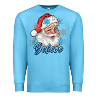 Ocean Blue santa blue believe Premium Sweatshirt - RanaPortraitStore