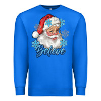 True Royal santa blue believe Premium Sweatshirt - RanaPortraitStore
