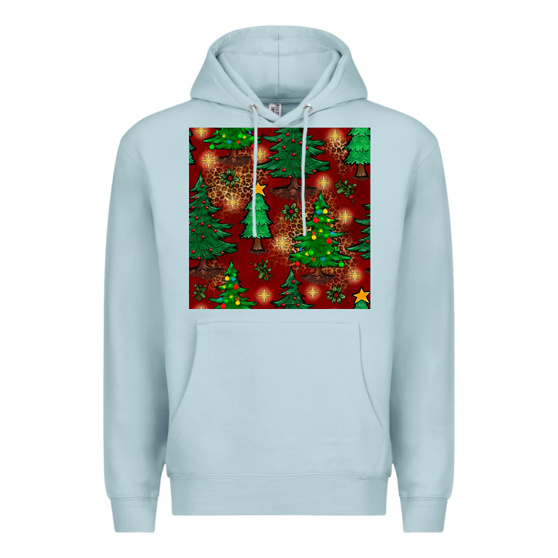 Christmas Trees Seamless Pattern Premium Hoodie by BundleAndBundleShop | Teevron