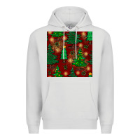 Dove Grey christmas trees seamless pattern Premium Hoodie - BundleAndBundleShop
