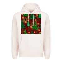 Pale Pink christmas trees seamless pattern Premium Hoodie - BundleAndBundleShop