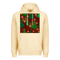 Pina Colada christmas trees seamless pattern Premium Hoodie - BundleAndBundleShop