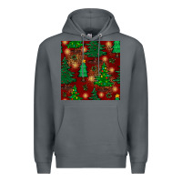 Rock christmas trees seamless pattern Premium Hoodie - BundleAndBundleShop