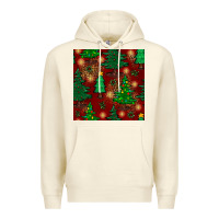 Sandshell christmas trees seamless pattern Premium Hoodie - BundleAndBundleShop