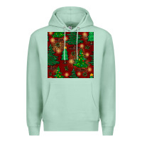 Seafoam christmas trees seamless pattern Premium Hoodie - BundleAndBundleShop