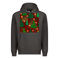 Smoke christmas trees seamless pattern Premium Hoodie - BundleAndBundleShop