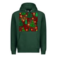 Sports Green christmas trees seamless pattern Premium Hoodie - BundleAndBundleShop