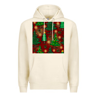 Tofu christmas trees seamless pattern Premium Hoodie - BundleAndBundleShop