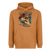 Meerkat cowboy killer with skull Heavyweight Hoodie - texasbilliewilder