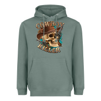 Sage cowboy killer with skull Heavyweight Hoodie - texasbilliewilder