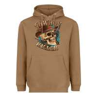 Toasted Coconut cowboy killer with skull Heavyweight Hoodie - texasbilliewilder