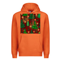 Carrot christmas trees seamless pattern Premium Hoodie - BundleAndBundleShop