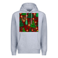 Heather Grey christmas trees seamless pattern Premium Hoodie - BundleAndBundleShop
