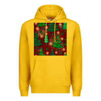 Lemon christmas trees seamless pattern Premium Hoodie - BundleAndBundleShop