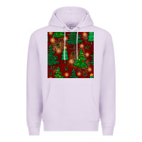 Lilac christmas trees seamless pattern Premium Hoodie - BundleAndBundleShop