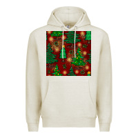 Oatmeal Heather christmas trees seamless pattern Premium Hoodie - BundleAndBundleShop