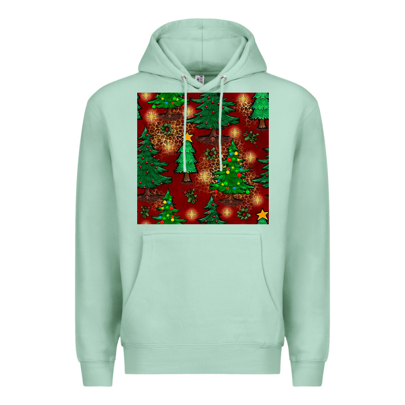 Christmas Trees Seamless Pattern Premium Hoodie by BundleAndBundleShop | Teevron