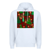 White christmas trees seamless pattern Premium Hoodie - BundleAndBundleShop