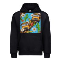 Black school bus seamless pattern Urban Hoodie - BundleAndBundleShop
