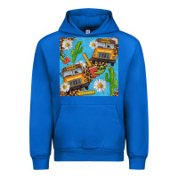 Cobalt school bus seamless pattern Urban Hoodie - BundleAndBundleShop