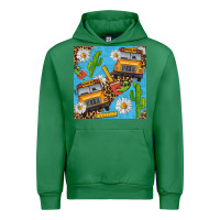 Emerald school bus seamless pattern Urban Hoodie - BundleAndBundleShop