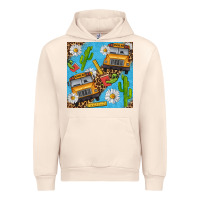 Sandshell school bus seamless pattern Urban Hoodie - BundleAndBundleShop