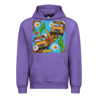 Tulip school bus seamless pattern Urban Hoodie - BundleAndBundleShop