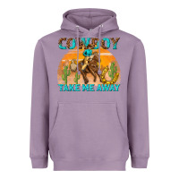 Lavender cowboy take me away Heavyweight Hoodie - texasbilliewilder