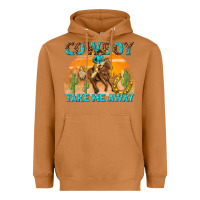 Meerkat cowboy take me away Heavyweight Hoodie - texasbilliewilder