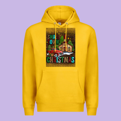 Small Town Christmas Church Premium Hoodie Designed By Adodesignshop