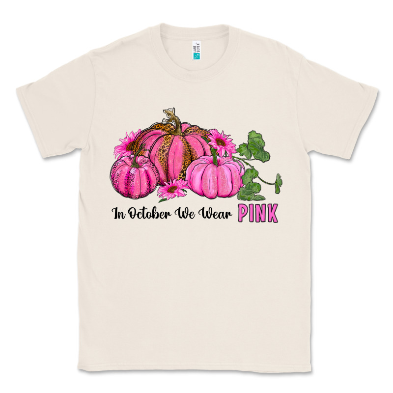 In October We Wear Pink Pumpkin And Sunflowers Classic Tee by RanaPortraitStore | Teevron